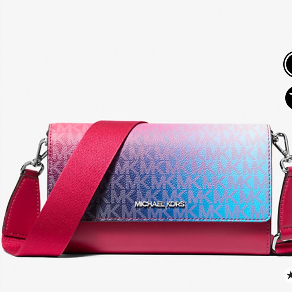 MICHAEL KORS Jet Set Lg Ombré Signature Logo Crossbody Bag
Dark Raspberry Multi - Picture 3 of 16